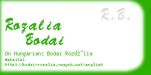 rozalia bodai business card